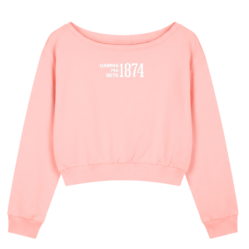 Gamma Phi Beta 1874 Off The Shoulder Sweatshirt
