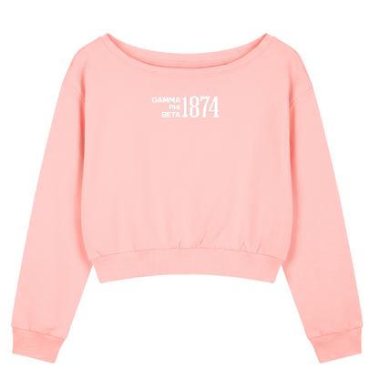 Gamma Phi Beta 1874 Off The Shoulder Sweatshirt