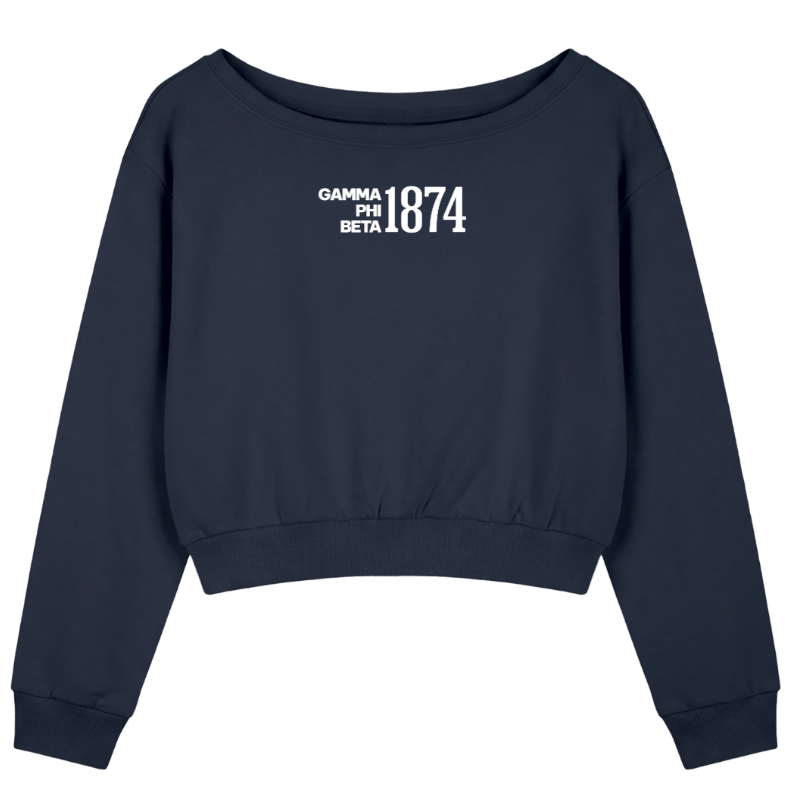 Gamma Phi Beta 1874 Off The Shoulder Sweatshirt