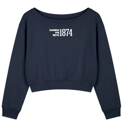 Gamma Phi Beta 1874 Off The Shoulder Sweatshirt