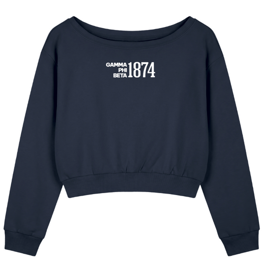 Gamma Phi Beta 1874 Off The Shoulder Sweatshirt