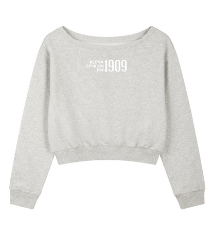 Alpha Epsilon Phi 1909 Off the Shoulder Sweatshirt