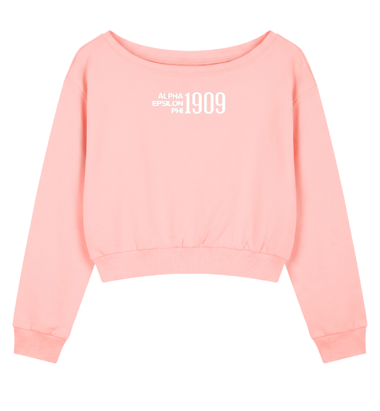 Alpha Epsilon Phi 1909 Off the Shoulder Sweatshirt
