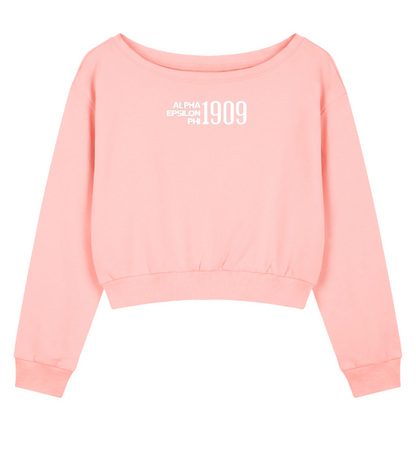 Alpha Epsilon Phi 1909 Off the Shoulder Sweatshirt