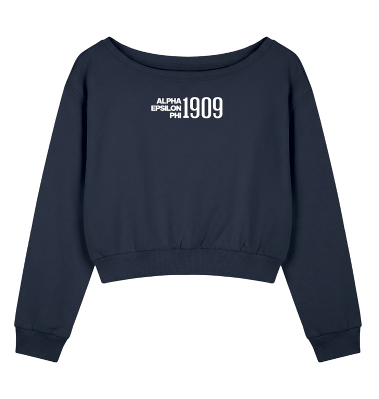 Alpha Epsilon Phi 1909 Off the Shoulder Sweatshirt