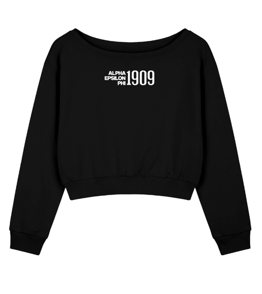 Alpha Epsilon Phi 1909 Off the Shoulder Sweatshirt