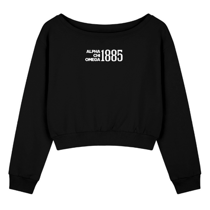 Alpha Chi Omega 1885 Off the Shoulder Sweatshirt