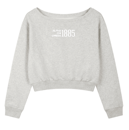 Alpha Chi Omega 1885 Off the Shoulder Sweatshirt