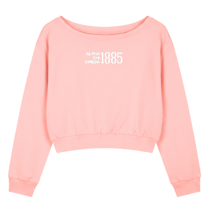Alpha Chi Omega 1885 Off the Shoulder Sweatshirt