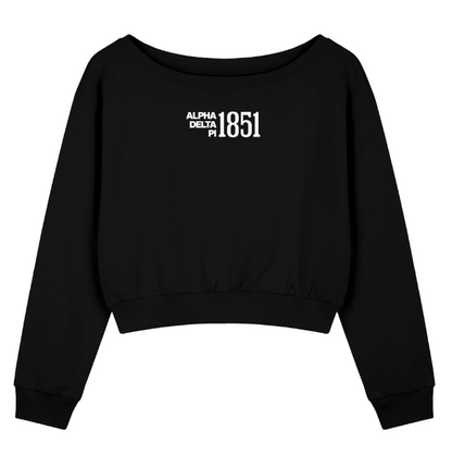 Alpha Delta Pi 1851 Off the Shoulder Sweatshirt