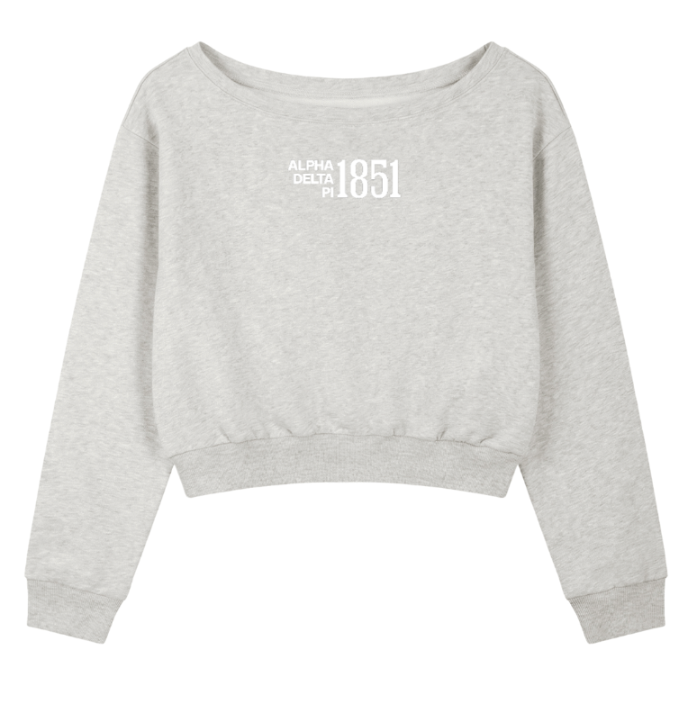 Alpha Delta Pi 1851 Off the Shoulder Sweatshirt