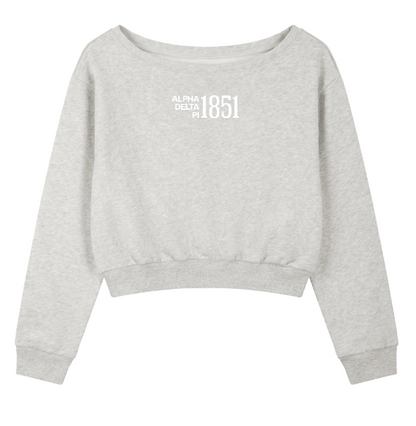 Alpha Delta Pi 1851 Off the Shoulder Sweatshirt