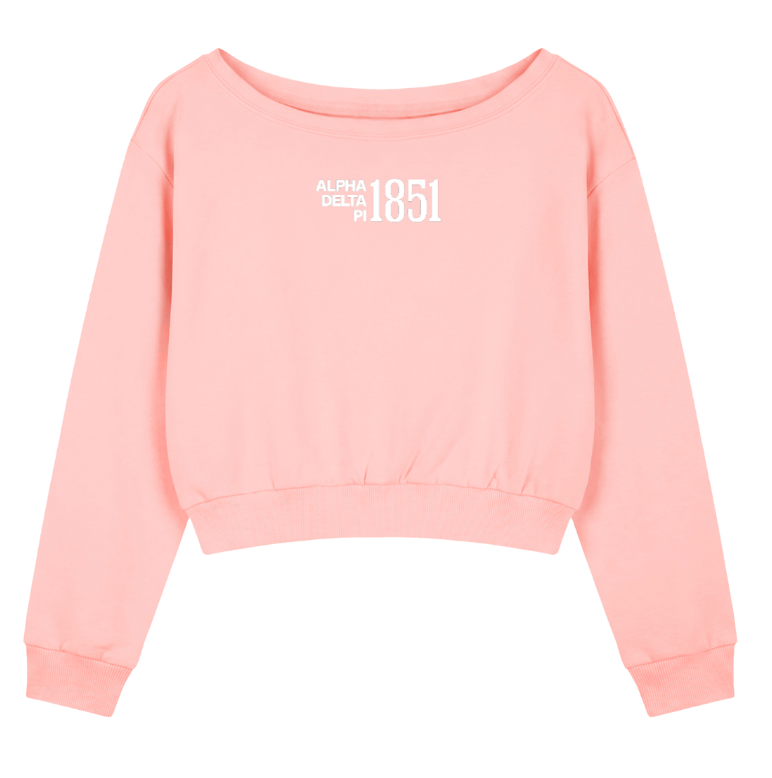 Alpha Delta Pi 1851 Off the Shoulder Sweatshirt