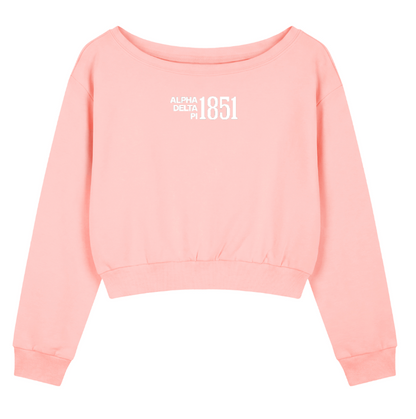 Alpha Delta Pi 1851 Off the Shoulder Sweatshirt