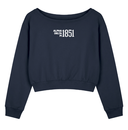 Alpha Delta Pi 1851 Off the Shoulder Sweatshirt