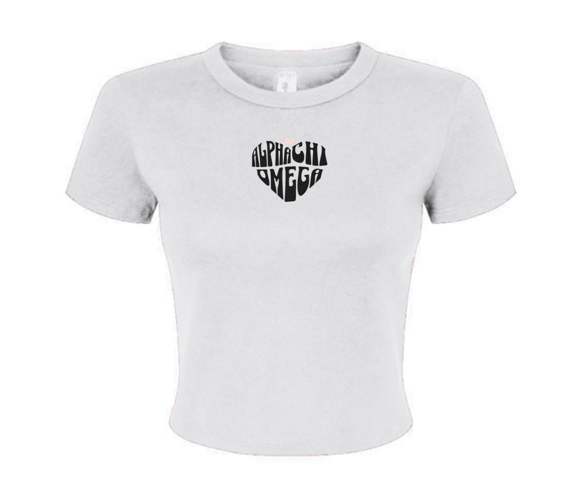 Alpha Chi Omega Heart Baby Tee
