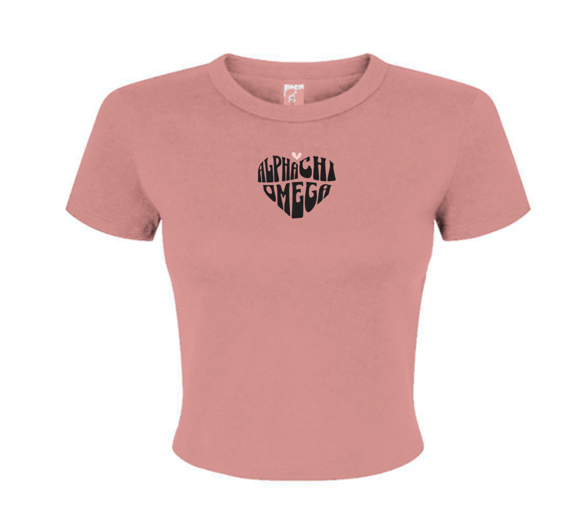 Alpha Chi Omega Heart Baby Tee