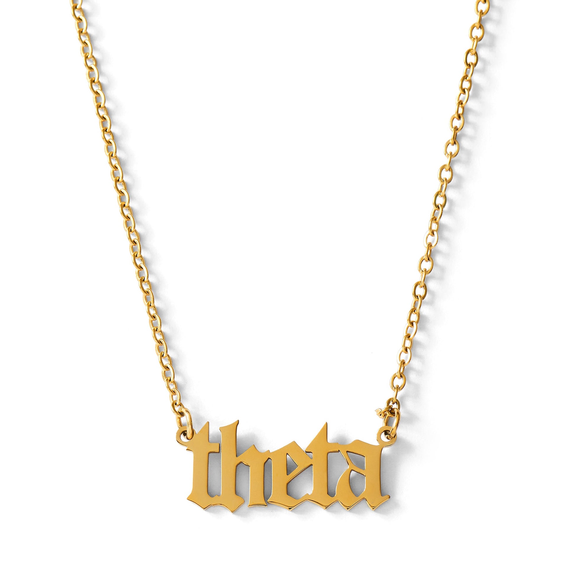 Kappa Alpha Theta Old English Necklace - Ivy Society
