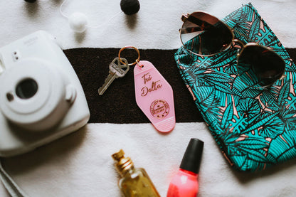 Tri Delta Motel Keychain