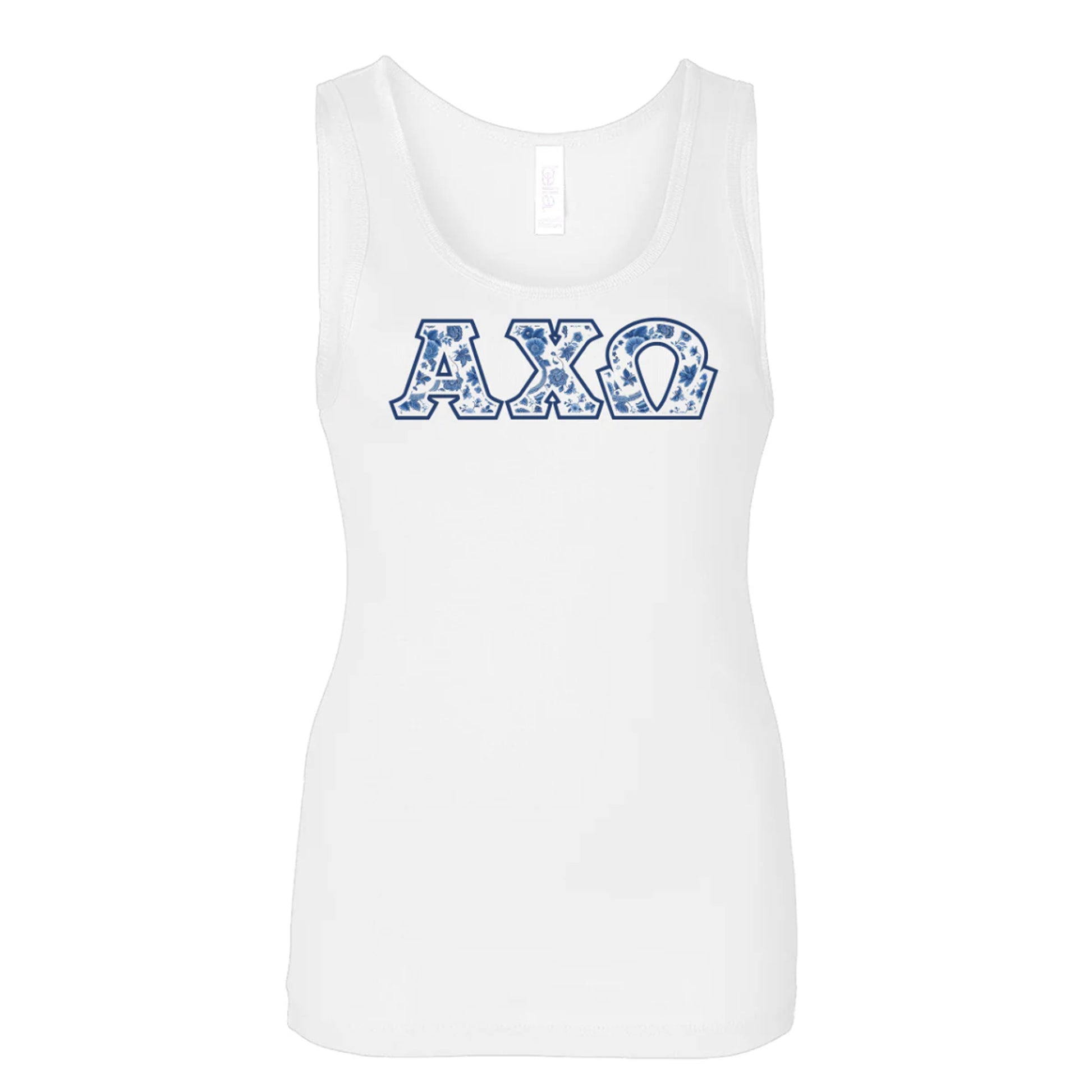 Alpha Chi Omega Blue Willow Tank Top - Ivy Society