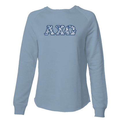 Alpha Chi Omega Blue Willow Sweatshirt