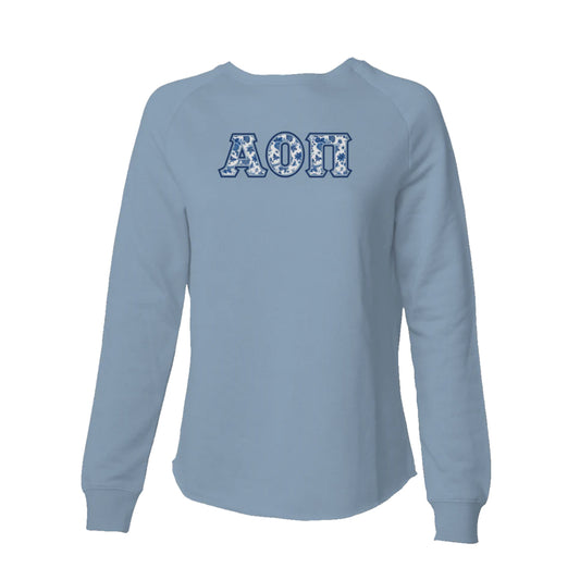 Alpha Omicron Pi Blue Willow Sweatshirt