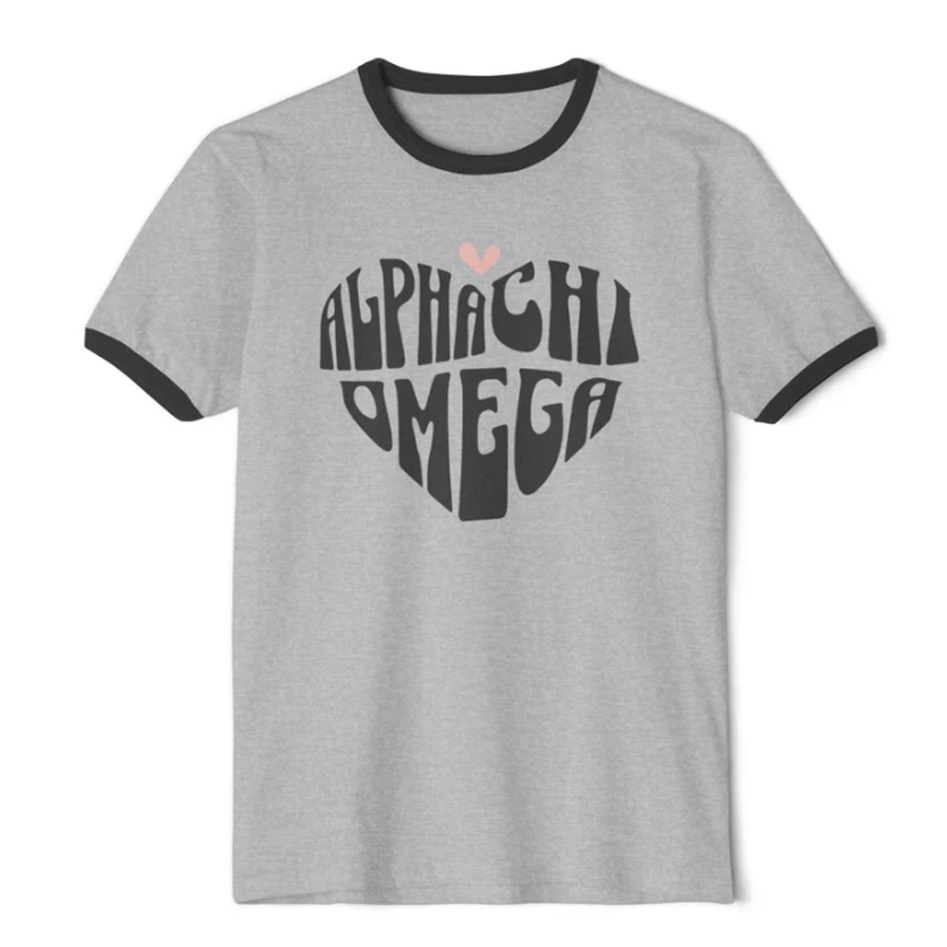 Alpha Chi Omega Heart Ringer Tee - Ivy Society