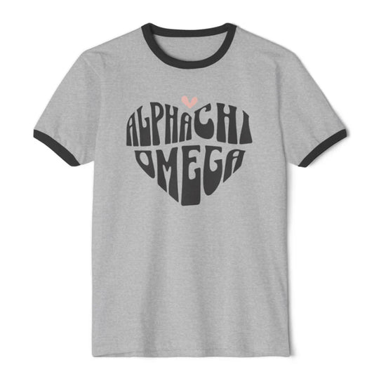 Alpha Chi Omega Heart Ringer Tee