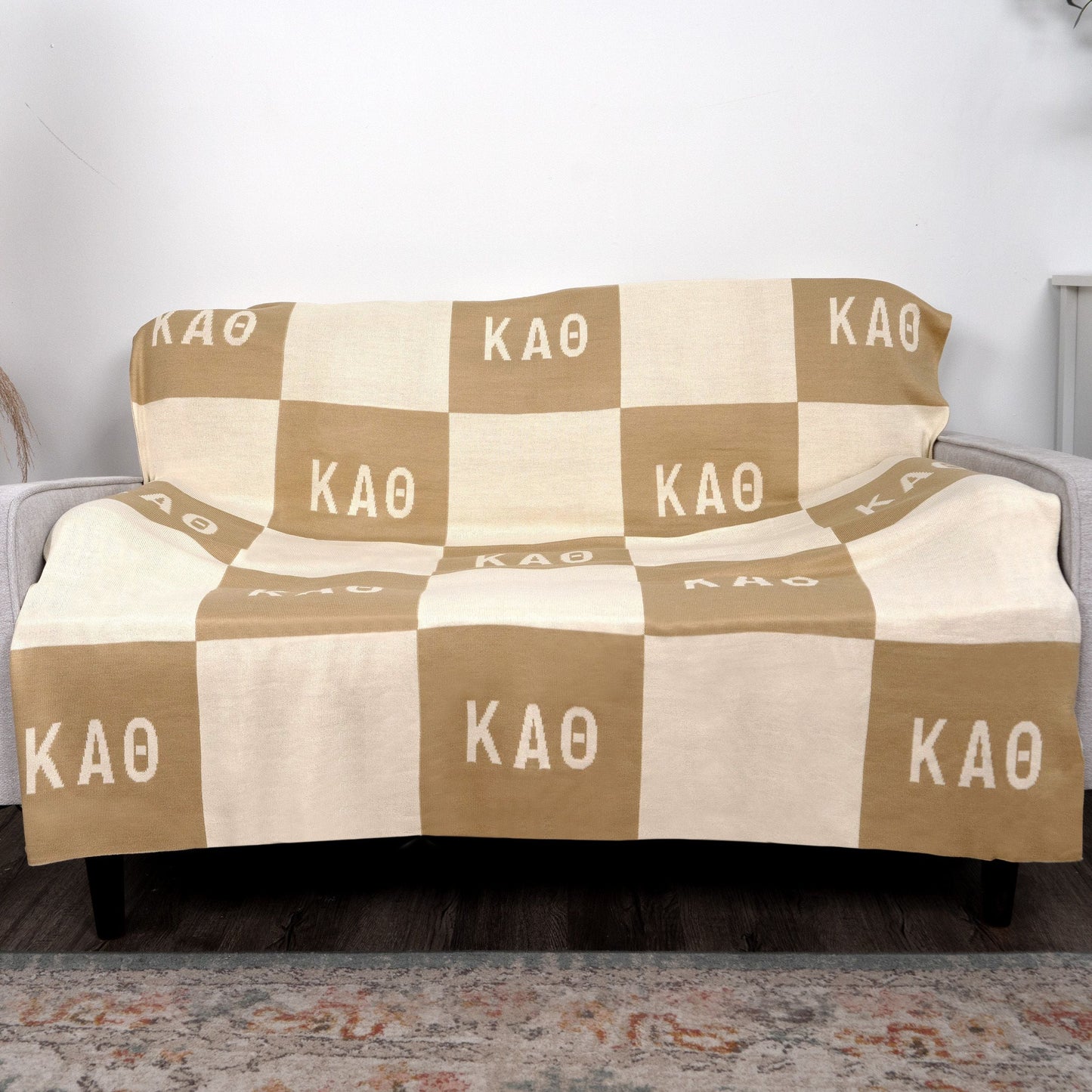 Kappa Alpha Theta Checkered Blanket - Ivy Society