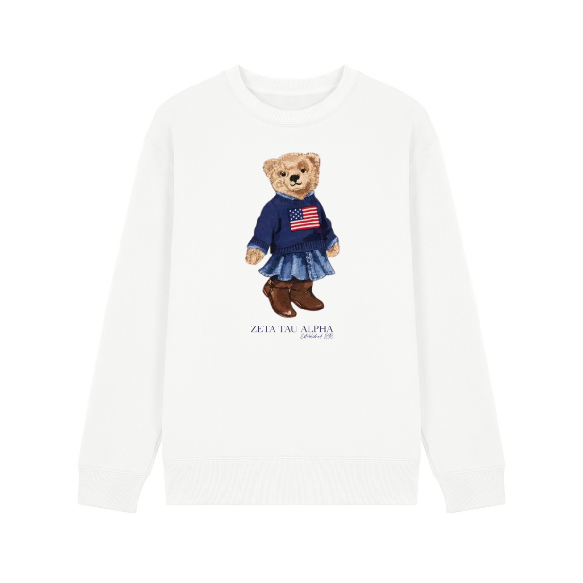 Zeta Tau Alpha USA Bear Sweatshirt