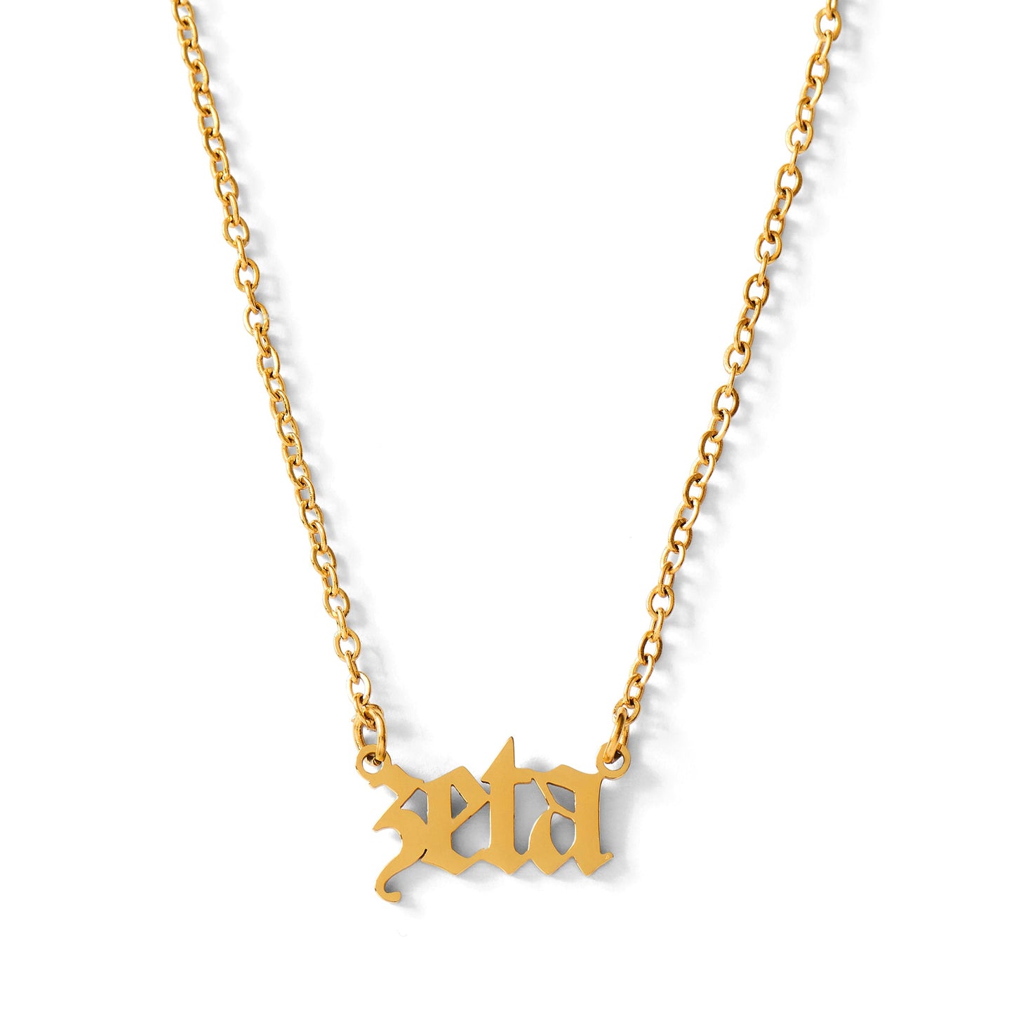 Zeta Tau Alpha Old English Necklace