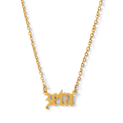 Zeta Tau Alpha Old English Necklace