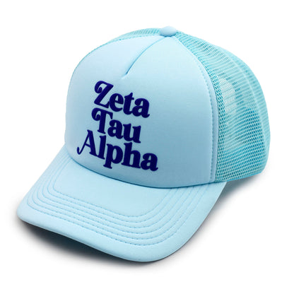 Zeta Tau Alpha Puff Print Trucker Hat