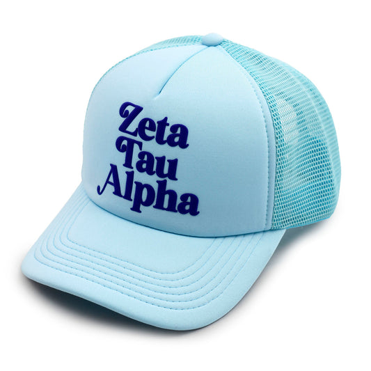 Zeta Tau Alpha Puff Print Trucker Hat