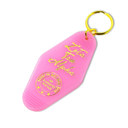 Zeta Tau Alpha Motel Keychain