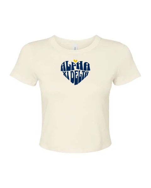 Alpha Xi Delta Heart Baby Tee - Ivy Society