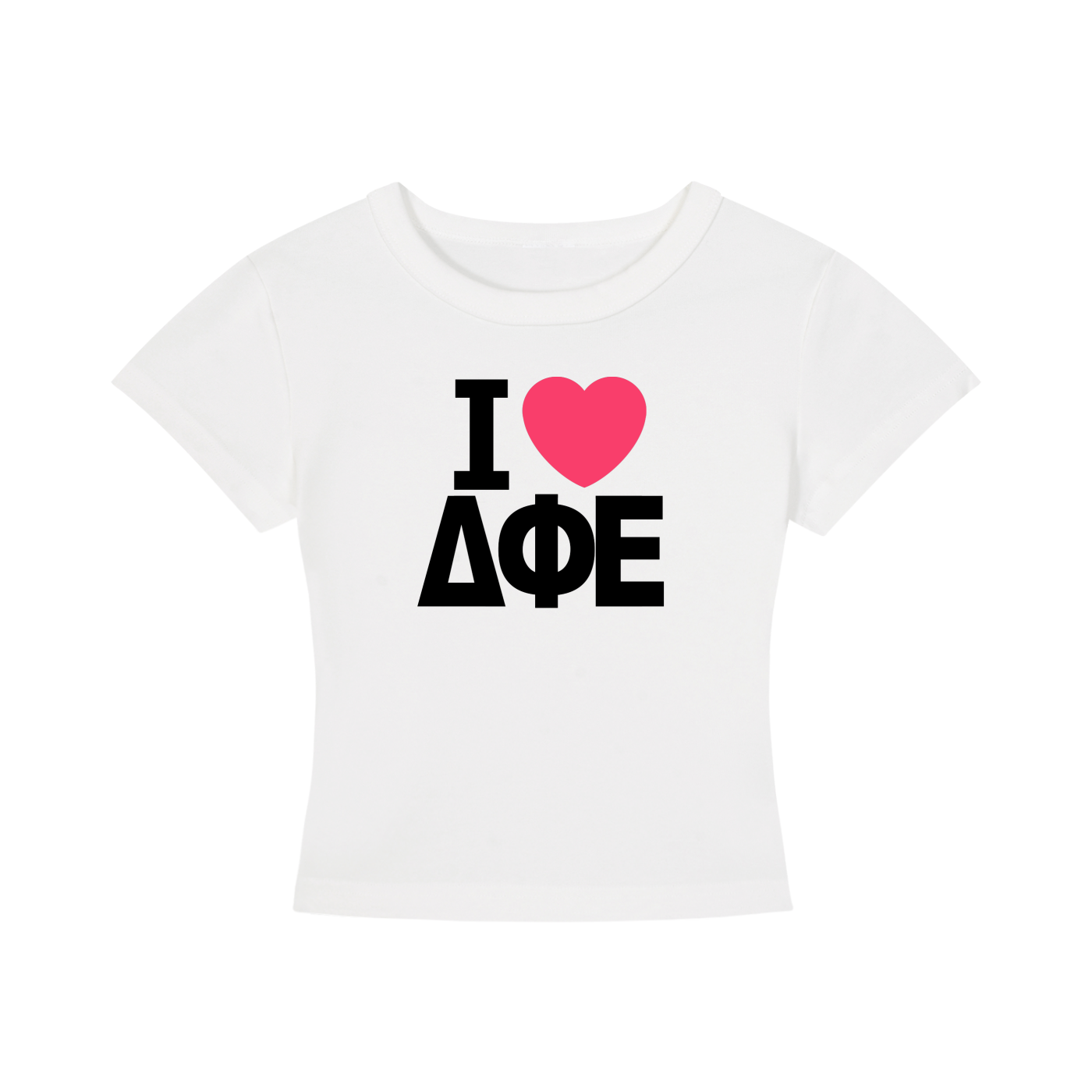 I Heart Delta Phi Epsilon Baby Tee