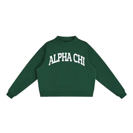 Alpha Chi Omega Mock Neck Sweatshirt