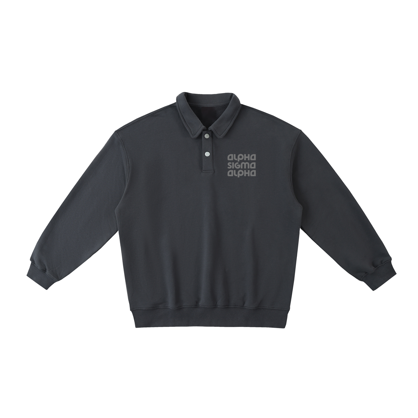 Alpha Sigma Alpha Polo Collar Sweatshirt