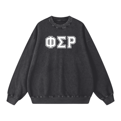 Phi Sigma Rho Letters Oversized Sweatshirt - Ivy Society