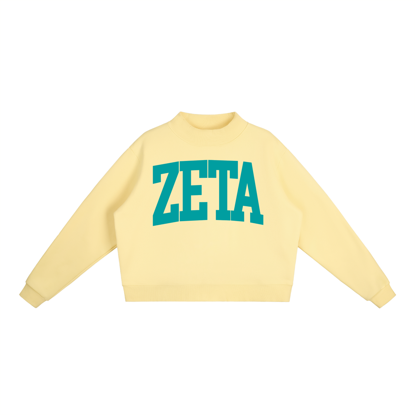 Zeta Tau Alpha Big Mock Neck Sweatshirt - Ivy Society
