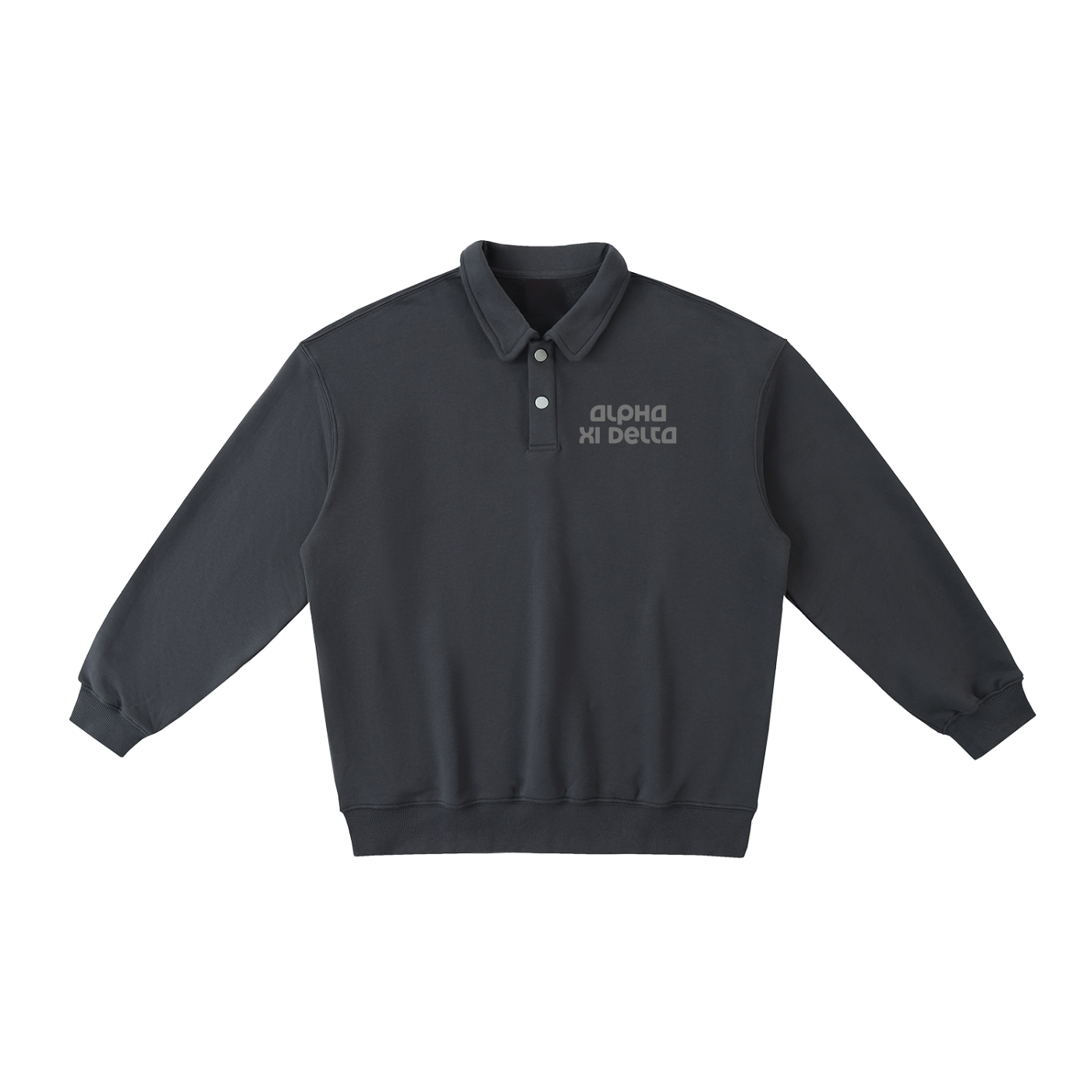 Alpha Xi Delta Polo Collar Sweatshirt