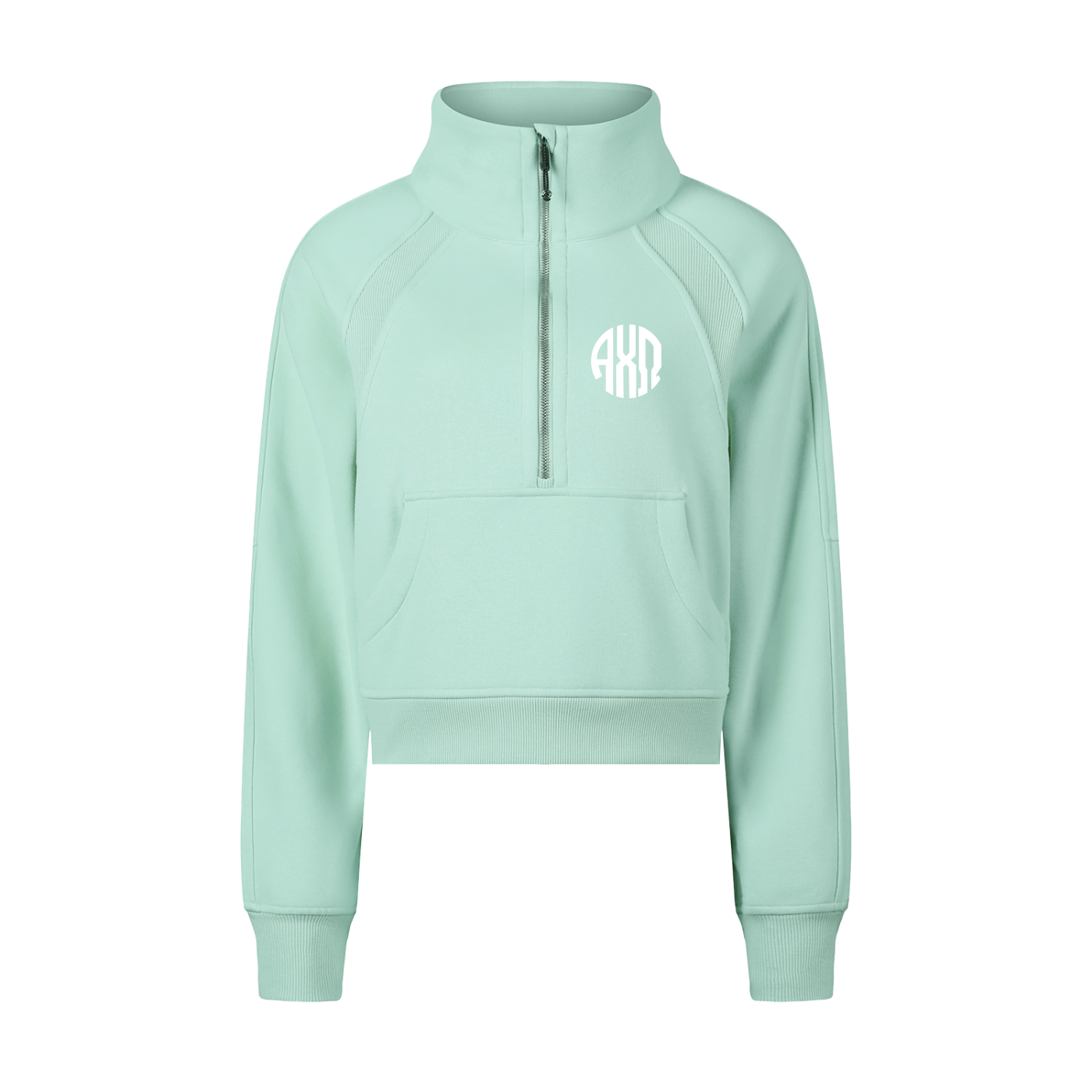 Alpha Chi Omega Monogram Half-Zip Sweatshirt - Ivy Society