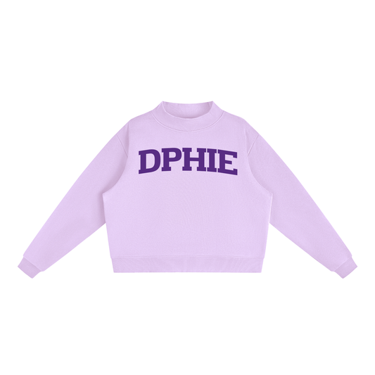 Delta Phi Epsilon Purple Mock Neck