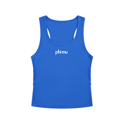 Phi Mu Athletic Ruched Tank Top