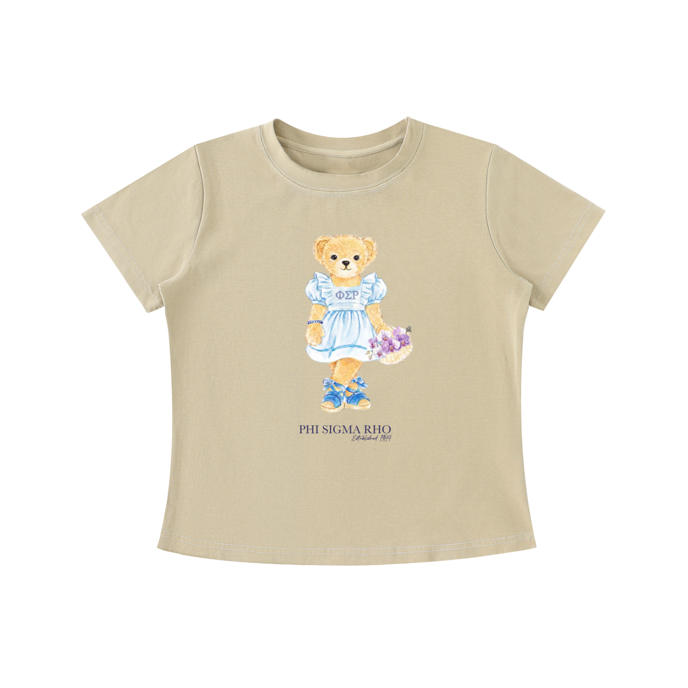 Phi Sigma Rho Flower Bear T Shirt