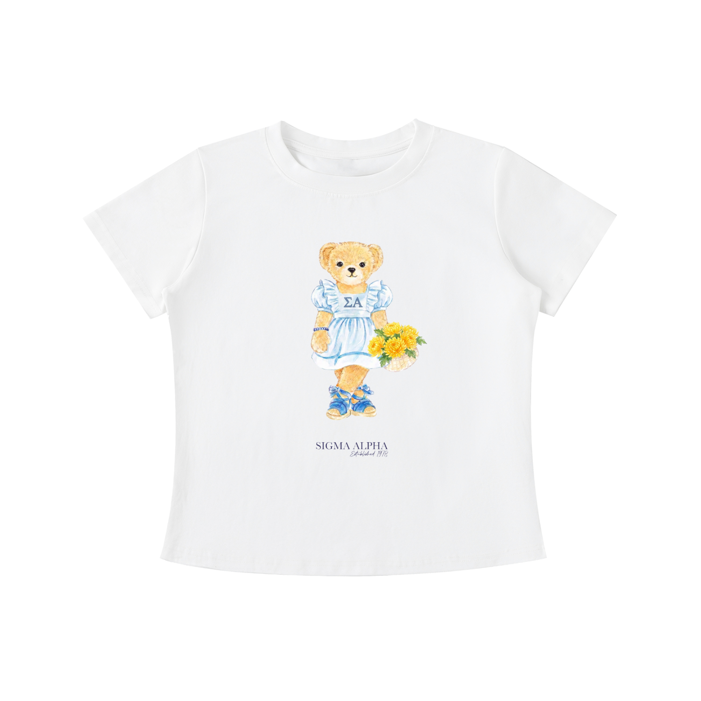 Sigma Alpha Flower Bear T Shirt