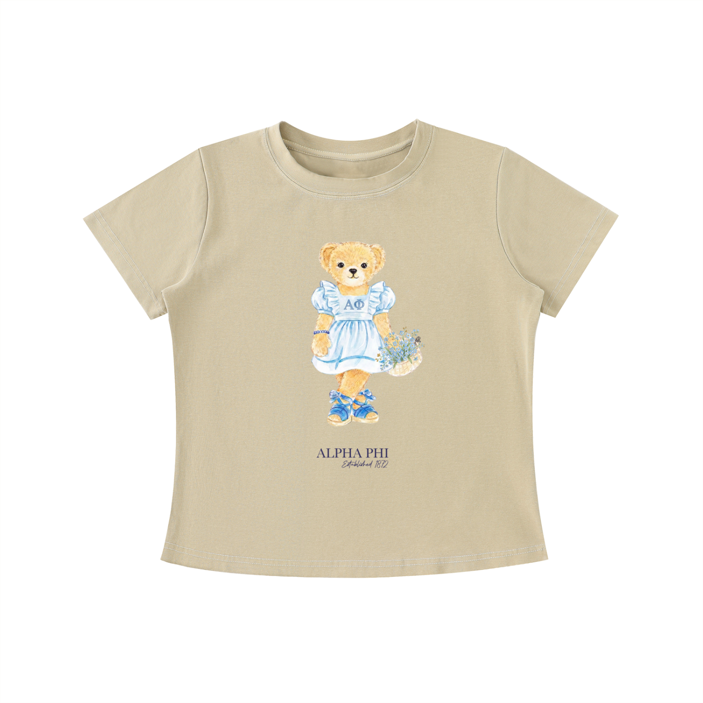 Alpha Phi Flower Bear T Shirt