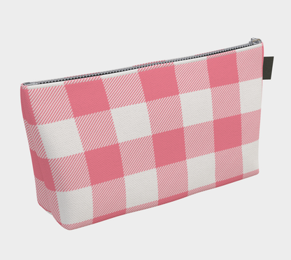 Delta Zeta Personalized Gingham Makeup Bag
