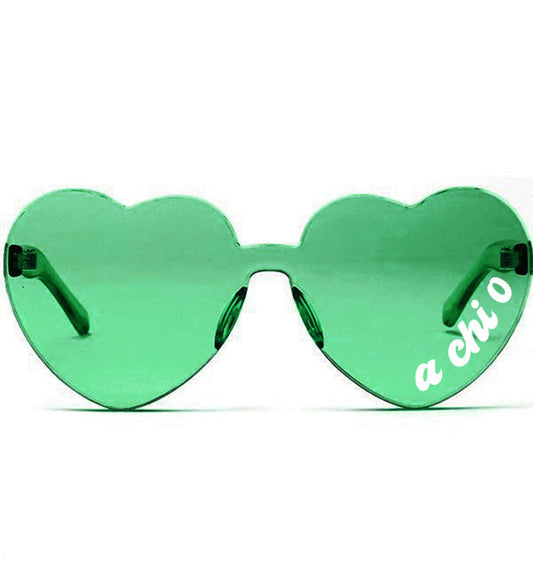 Alpha Chi Omega Heart Sunglasses